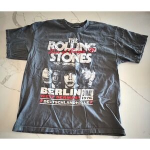 The Rolling Stones Berlin West Germany 1976 Tour Graphic Tee Charcoal Grey XL